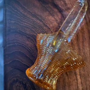 Amber Glass Basket